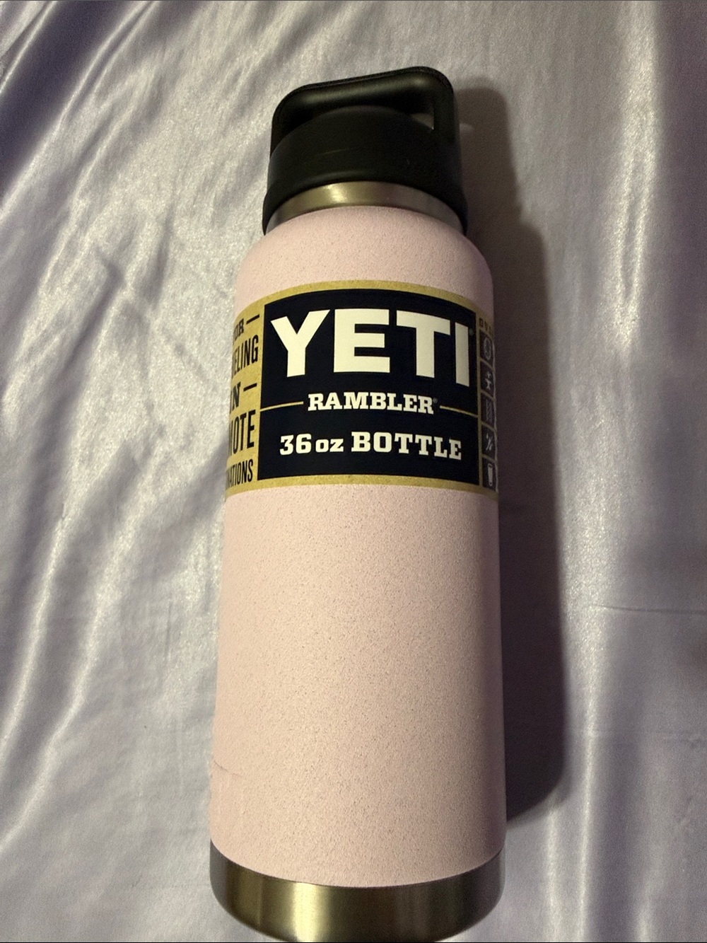 Yeti Rambler 36oz Bottle - Cherry Blossom with Black Lid